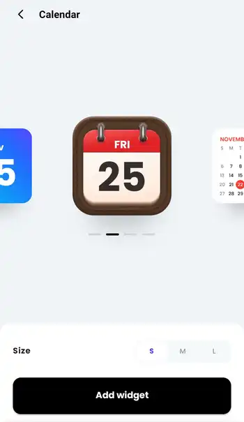 iWidgets Calendarデザイン変更